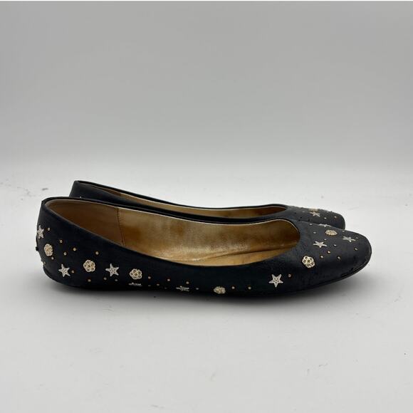 Jimmy Choo Star Studded Leather Ballet Flats Women's 40 - Picture 3 of 15